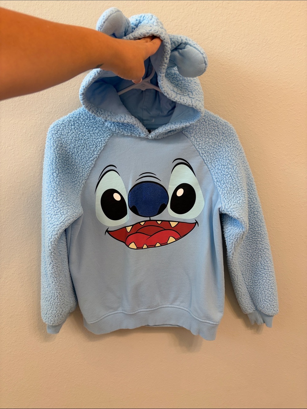 Kids Stitch Sherpa Hooded Sweatshirt